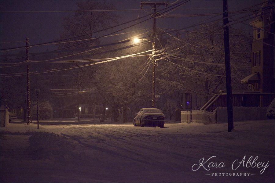 snowed in car