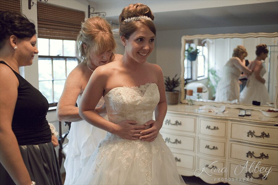 Bride Getting Ready Green Gables Jennerstown PA