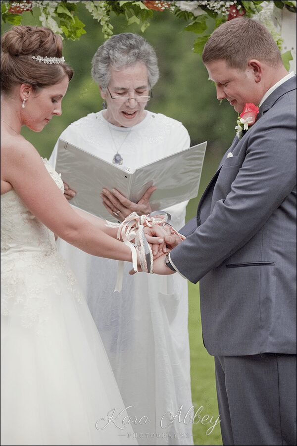 Bride & Groom Wedding Outdoor Handfasting Ceremony Green Gables Jennerstown, PA