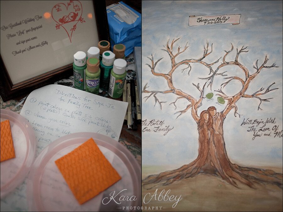 Wedding Guestbook Family Tree Thumbprints Green Gables Jennerstown, PA