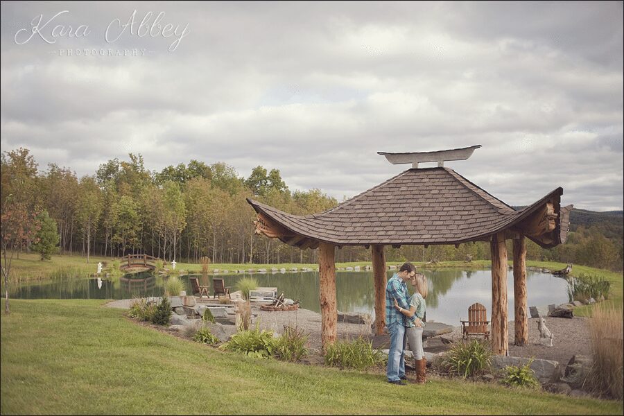 Rustic Lake Front Gazebo Vestal New York Engagement and Wedding Photography