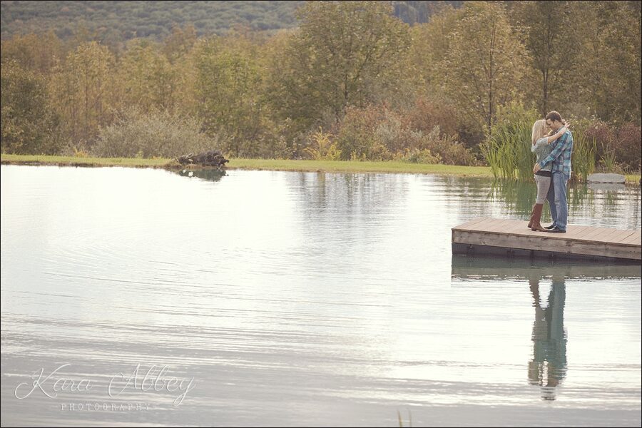 Rustic Lake Front Dock Vestal New York Engagement and Wedding Photography