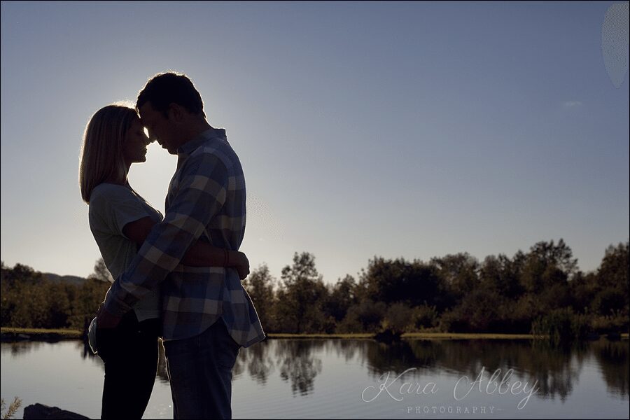 Rustic Lake Front Sillouette Vestal New York Engagement and Wedding Photography