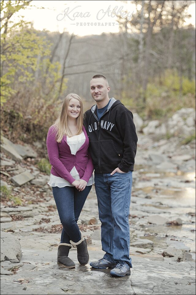 Engagement Photography Fall Nichols NY Stream Engagement Photography Fall Nichols NY Stream