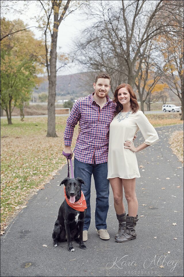 Otsiningo Park Binghamton NY Fall Engagement Photography Pet
