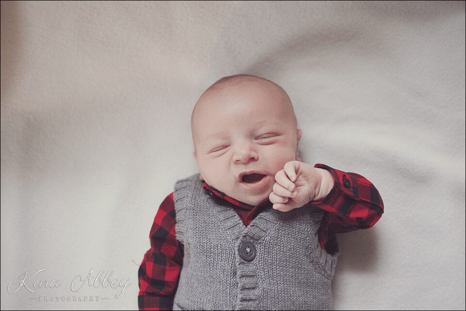 newborn photography brother yawn family horseheads, NY plaid