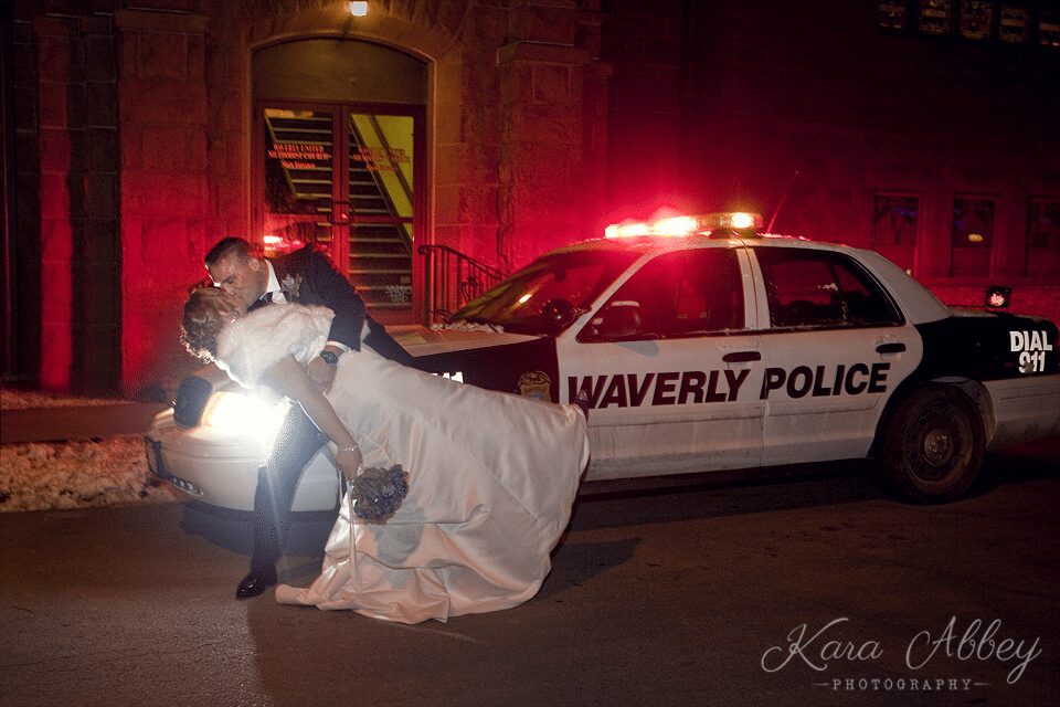 New Years Eve Wedding Photography Police Car Waverly, NY
