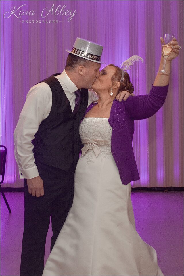 New Years Eve Wedding Photography Midnight Kiss Sayre, PA Elks Club