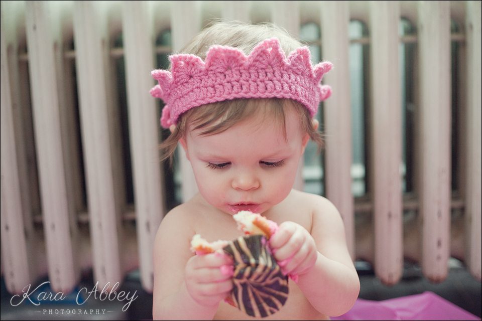 Baby kid photographer 1st birthday family photographer Waverly NY cupcake smash