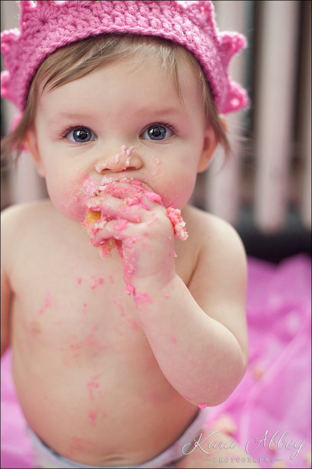 Baby kid photographer 1st birthday family photographer Waverly NY cupcake smash