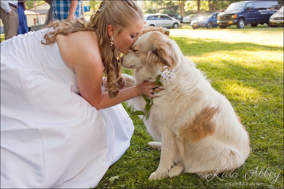 wedding photography bride dog love nichols ny reception