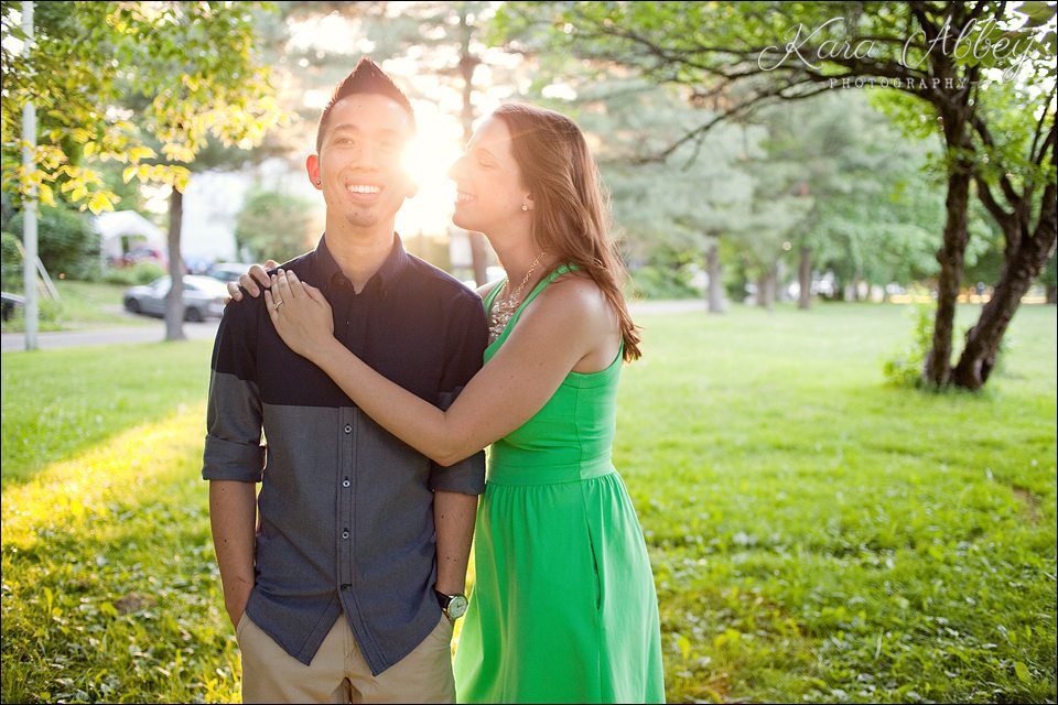 Engagement Wedding Photography Summer Outdoors Corning NY Kiss