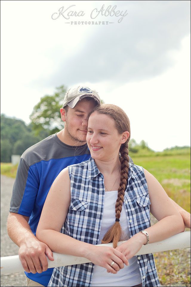 engagement photography wysox pa outdoors woods farm love