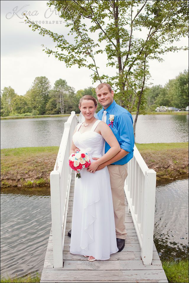 wedding photography outdoor bride groom wyalusing pa bridge o'conner's pond herrickville pa