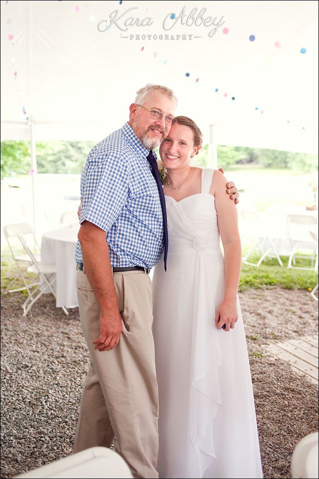 wedding photography outdoor bride groom wyalusing pa reception tent father of the bride
