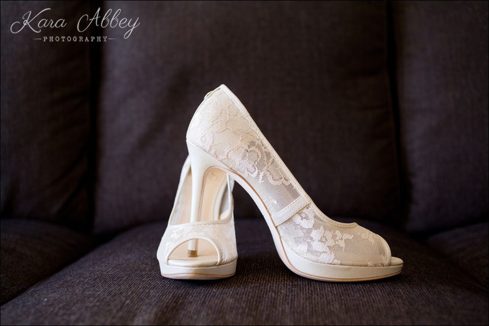 Binghamton NY Wedding Photography Bride Formal Portrait Traditions at the Glen Bridal Suite Shoes Heels