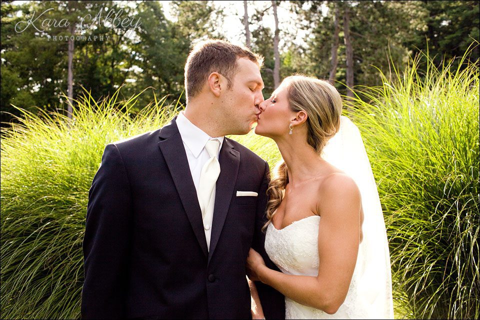 Binghamton NY Wedding Photography Reception Traditions at the Glen Bride Groom Formal Portrait Kiss