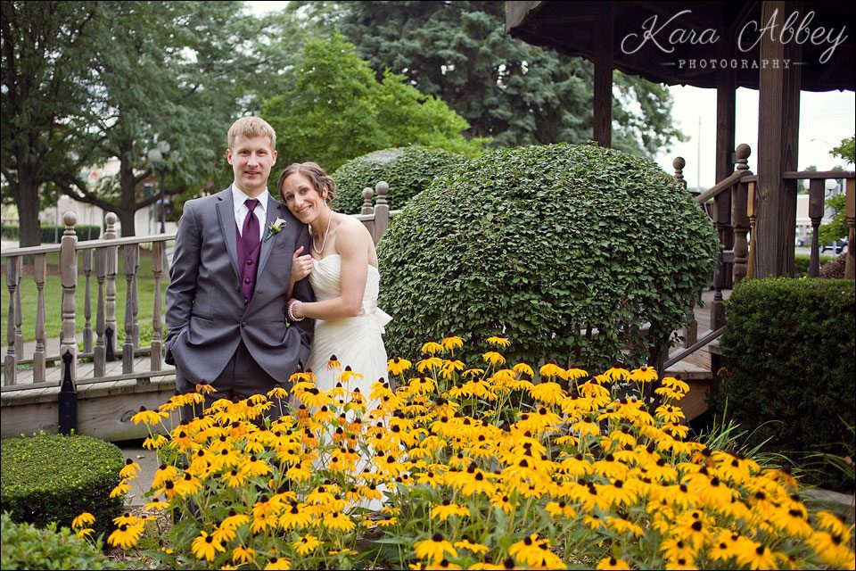 wedding day photography vestal ny gazebo park bride groom formal portrait just married black eyed susans