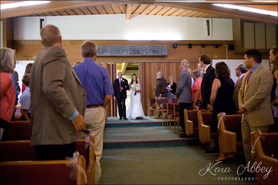 wedding day photography walking down the aisle bride father-of-the-bride ceremony binghamton ny