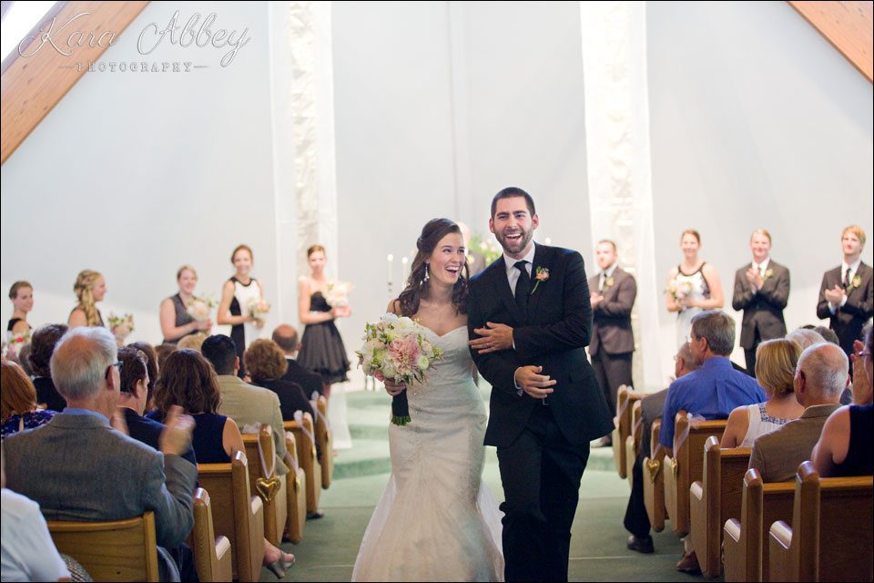 wedding day photography recessional mr. and mrs. happy excited binghamton ny