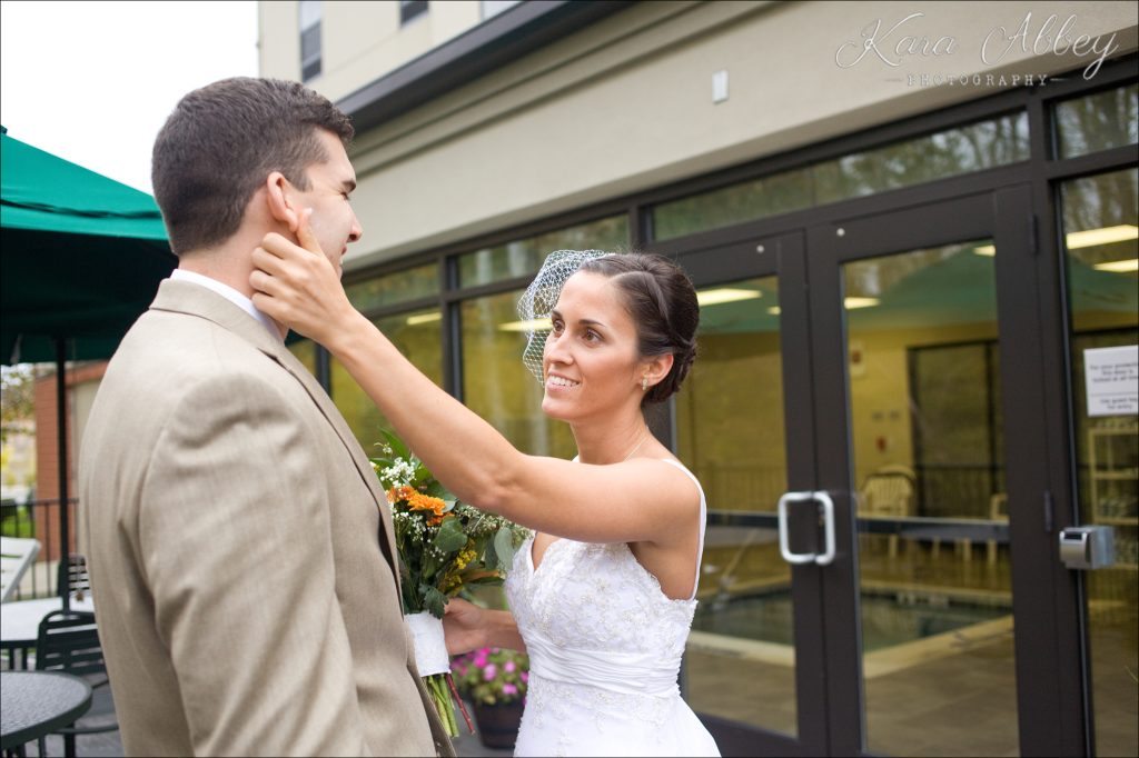 Tunkhannock Wedding Photography Hampton Inn Bride Groom First Look