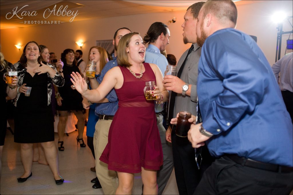 Tunkhannock Wedding Photography Triton Hose Company Firehall Reception Laughter Dancing
