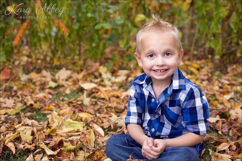 Family Photography Irwin PA Pittsburgh PA Greensburg PA Monroeville PA Fall Woods Park Boy Portrait