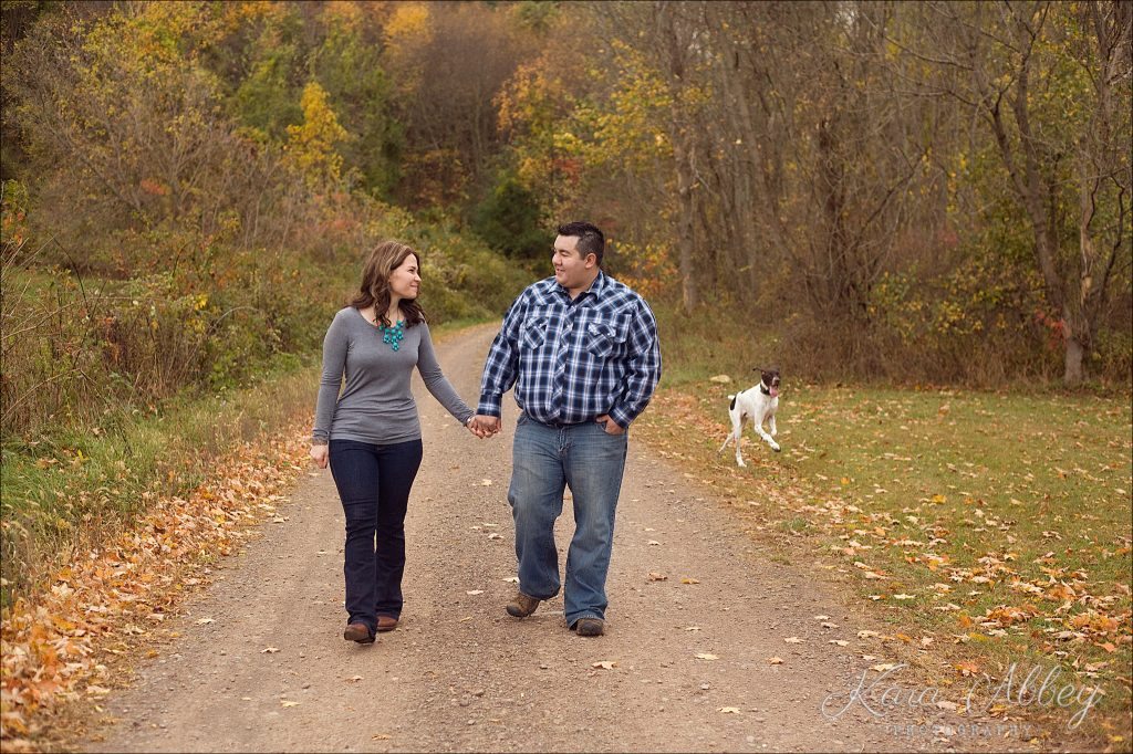 wedding engagement photographer Pittsburgh PA Irwin PA Greensburg PA Monroeville PA outdoor fall farm field dog