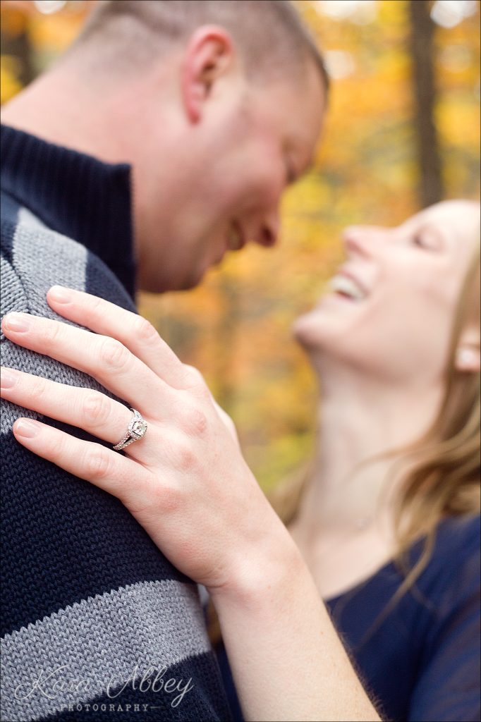 Wedding Engagement Photography Photographer Outdoor Lake Fall Pittsburgh PA Irwin PA Greensburg PA Moneroeville PA Ring