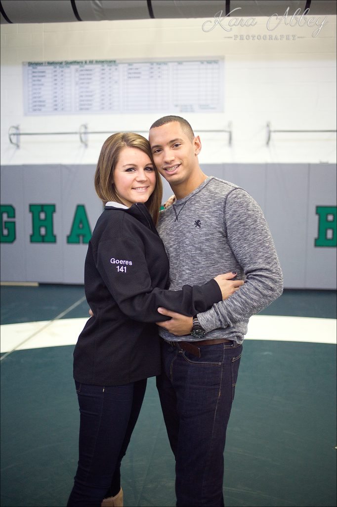 Wedding Engagement Photographer Binghamton NY Pittsburgh PA College Campus Fall Wrestling Bearcat University