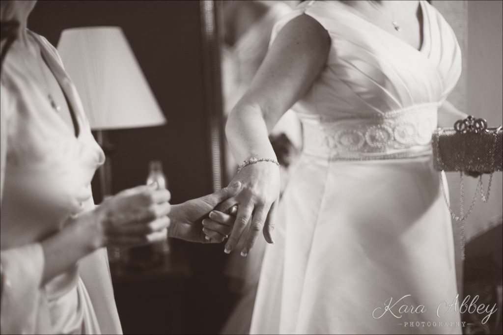Wedding Photography Owego NY Irwin PA Greensburg PA Monroeville PA Pittsburg PA getting ready bride maid of honor hands emotion