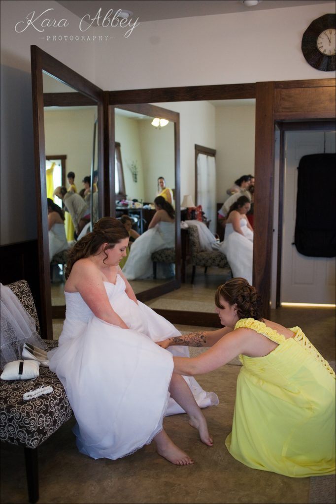 wedding photography photographer rome, pa irwin, pa bridal prep dress shoes garter