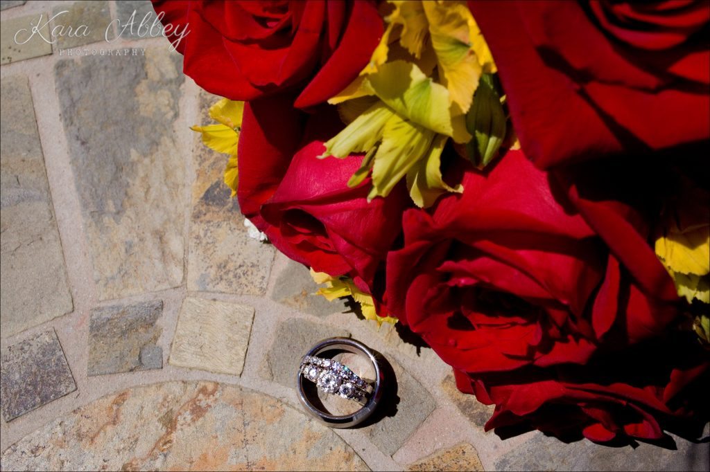 wedding photography photographer rome, pa irwin, pa bridal bouquet rings