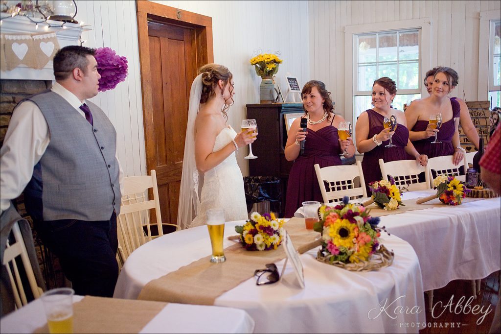 wedding photography Irwin, PA Pittsburgh, PA Towanda, PA Shoresbrook Inn toasts