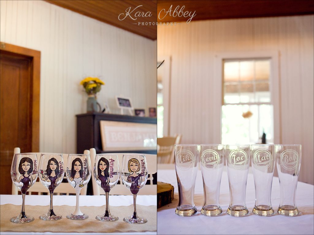 wedding photography Irwin, PA Pittsburgh, PA Towanda, PA Shoresbrook Inn reception details bridesmaids groomsmen glasses etsy