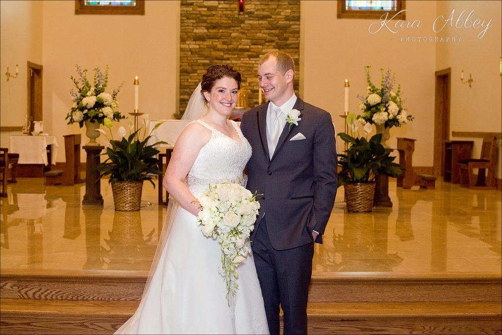rainy day wedding photography Vestal NY Our Lady of Sorrows Ceremony bride groom portrait