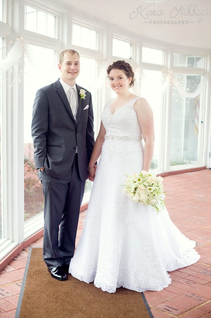 rainy day wedding photography Endicott NY  Visitor's Center bride groom formal portrait 