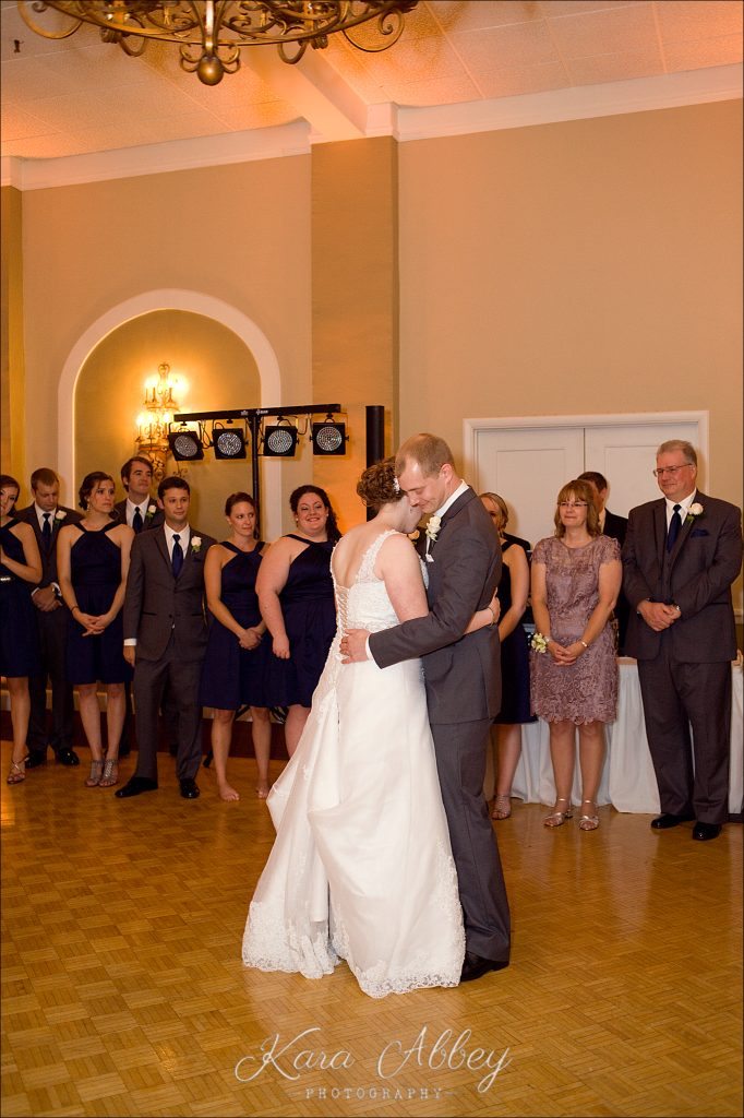 rainy day wedding photography Binghamton NY Binghamton Country Club reception first dance DJ: Select Receptions