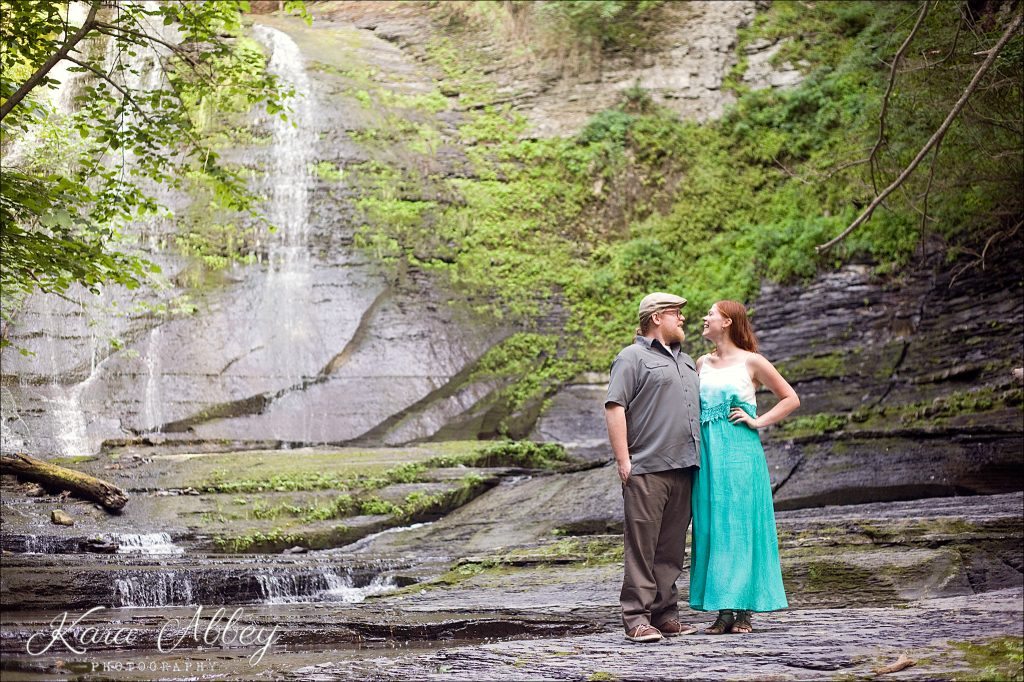 Wedding Engagement Photographer Ithaca NY Buttermilk Falls State Park