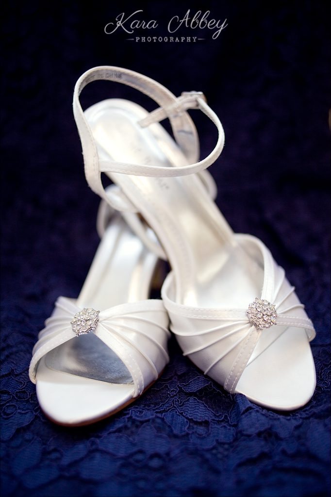 Wedding Photography at the Corning Country Club in Corning, NY Bridal Details Shoes 