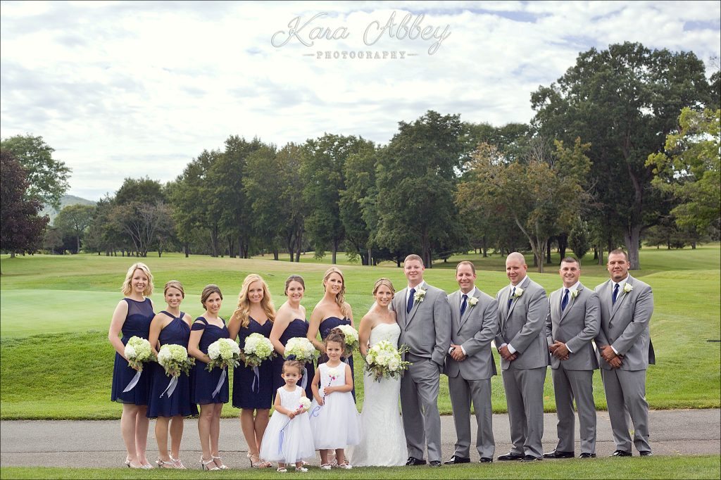 Wedding Photography at the Corning Country Club in Corning, NY Bridal Party Bride, Groom, Bridesmaids, Groomsmen, Flower Girls