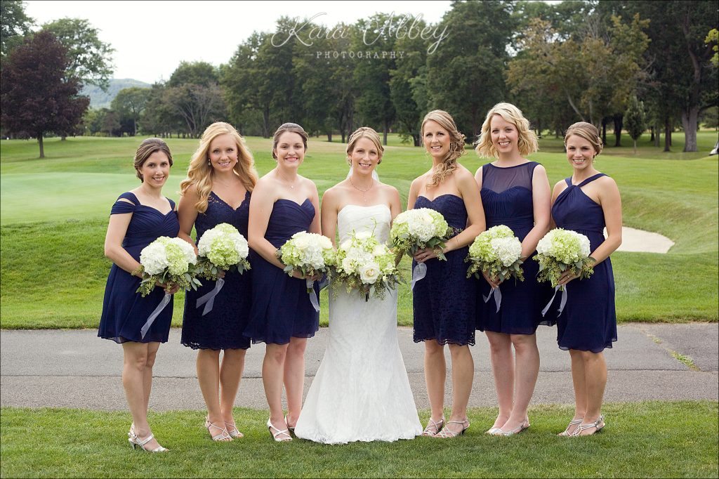 Wedding Photography at the Corning Country Club in Corning, NY Bridal Party Bride and Bridesmaids