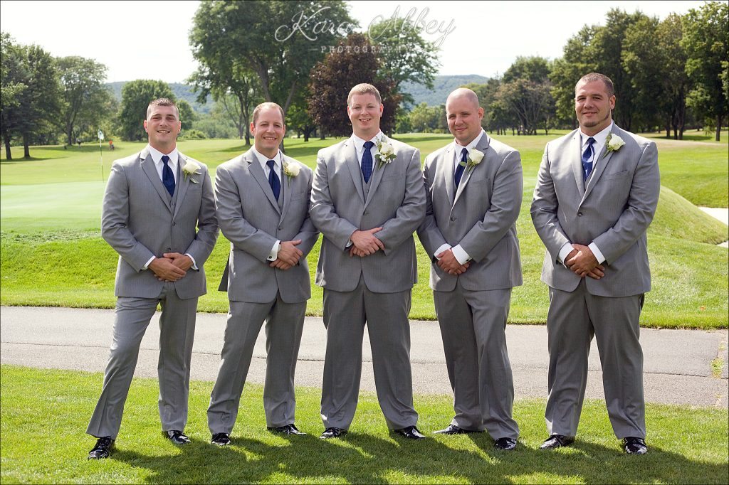 Wedding Photography at the Corning Country Club in Corning, NY Bridal Party Groom and Groomsmen