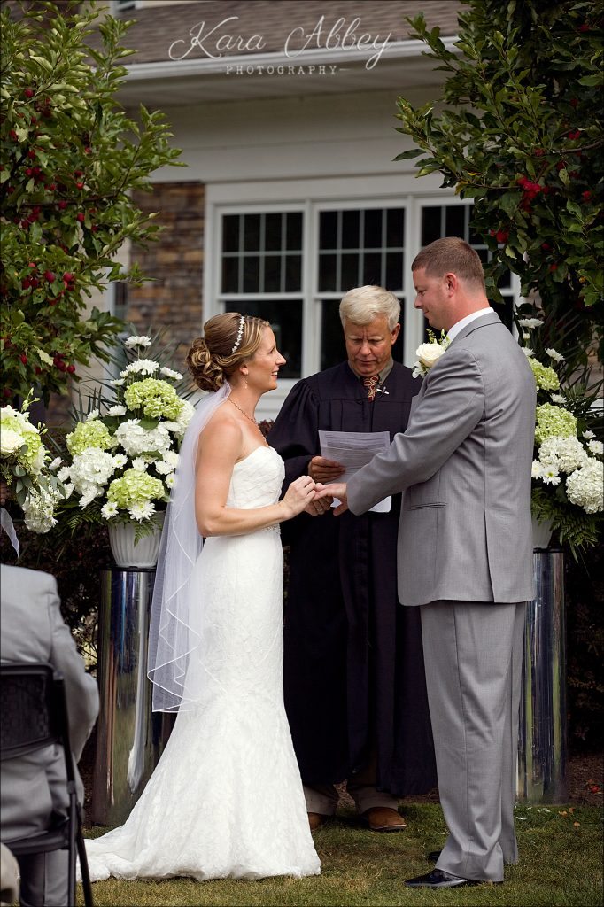 Wedding Photography at the Corning Country Club in Corning, NY Ceremony Rings Vows