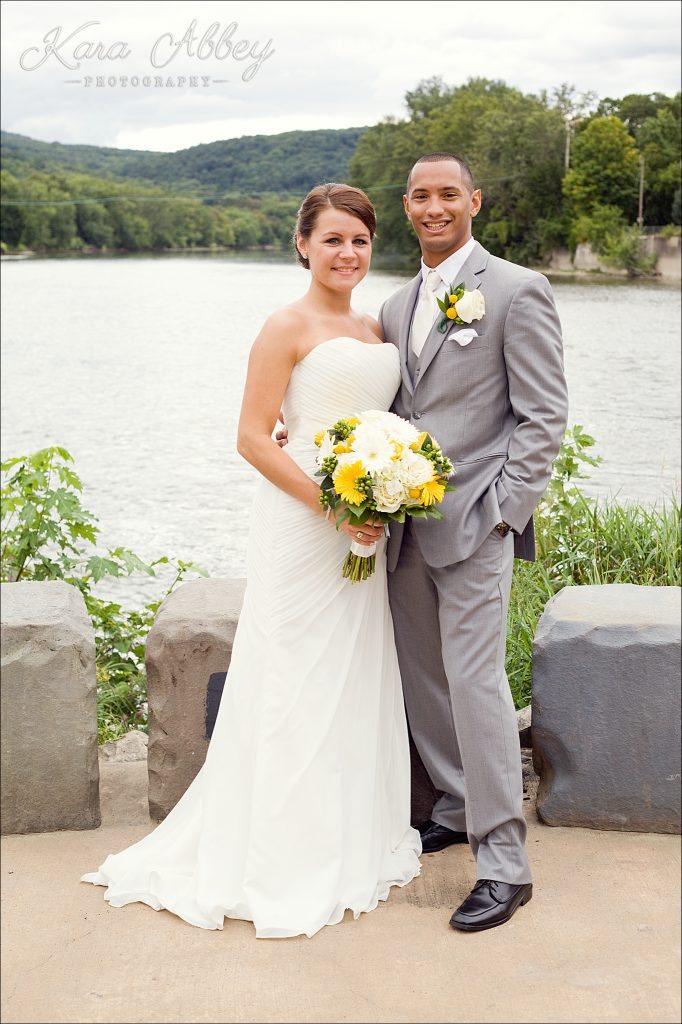 Binghamton, NY, Wedding Photography Confluence Park Formal Portraits Bride Groom Grey Yellow