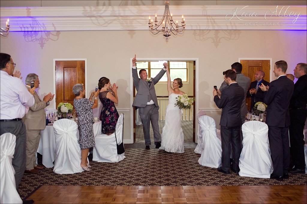 Wedding Photography at the Corning Country Club in Corning, NY Reception Entrance Bulldog Sounds