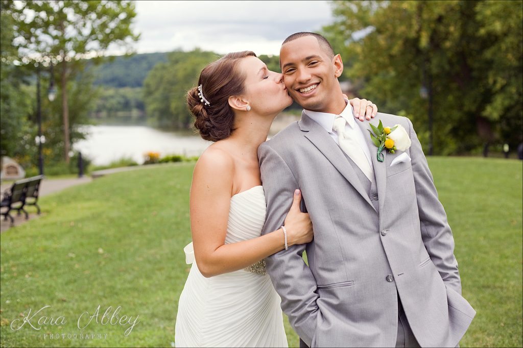 Binghamton, NY, Wedding Photography Confluence Park Formal Portraits Bride Groom Grey Yellow