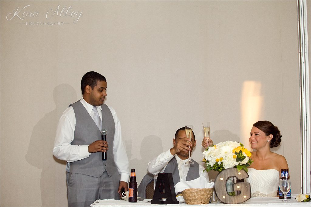 Binghamton, NY, Wedding Photography Holiday Inn Reception Best Man Toast