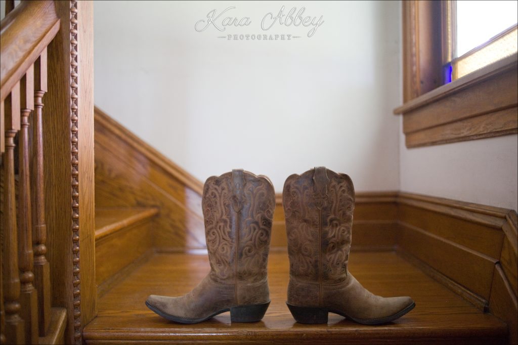 Country Wedding Photography Weaver View Farms Penn Yan, NY Bride Prep Getting Ready Boots