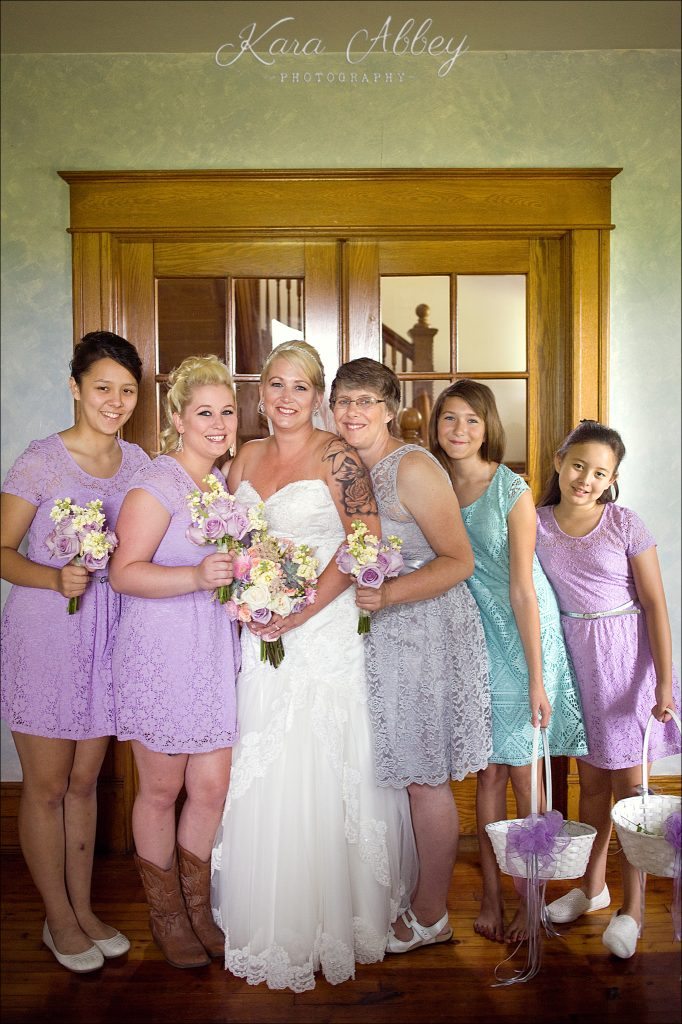 Country Wedding Photography Weaver View Farms Penn Yan, NY Bride Bridesmaids Portrait